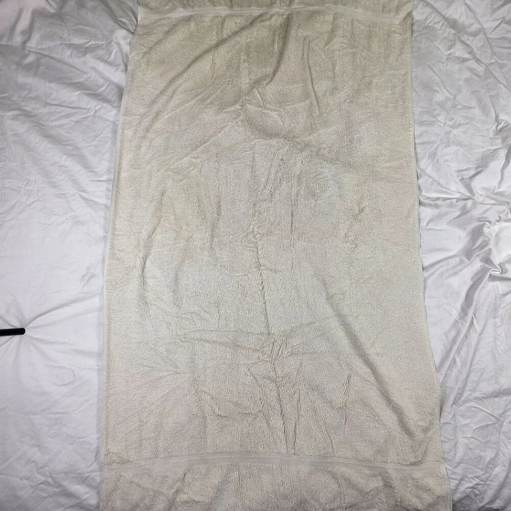 Vintage Stevens White Bath Towel 53x29.5 Made In USA Summer Solid